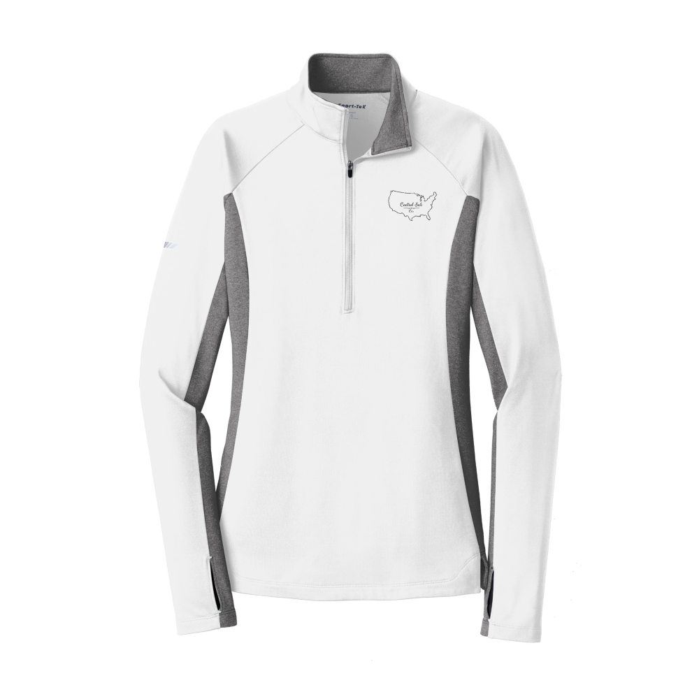 Sport-Tek® Women's Sport-Wick® Stretch Contrast 1/4-Zip Pullover