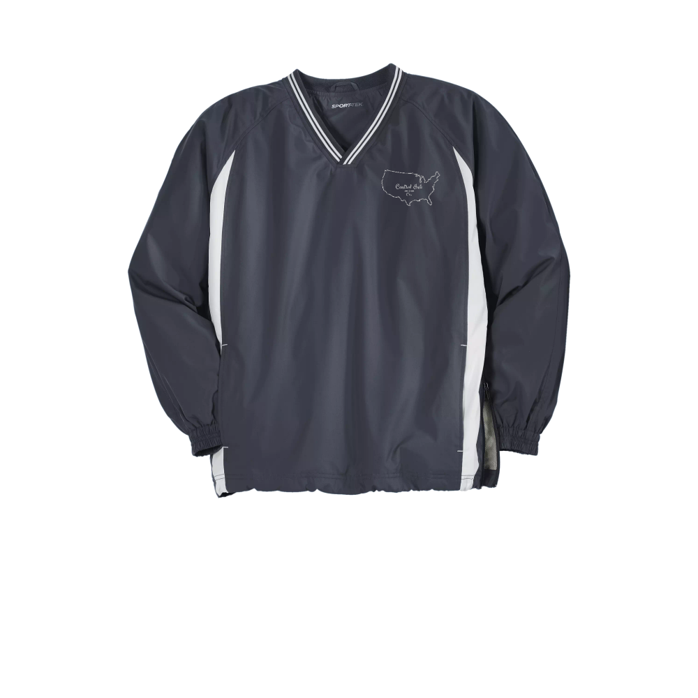 Sport-Tek® Tipped V-Neck Raglan Wind Shirt