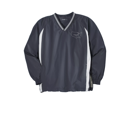 Sport-Tek® Tipped V-Neck Raglan Wind Shirt