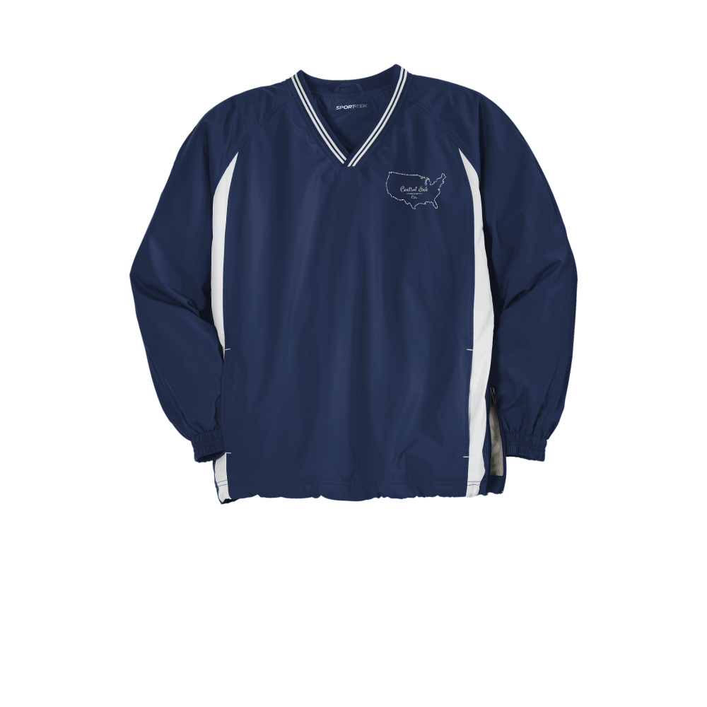 Sport-Tek® Tipped V-Neck Raglan Wind Shirt
