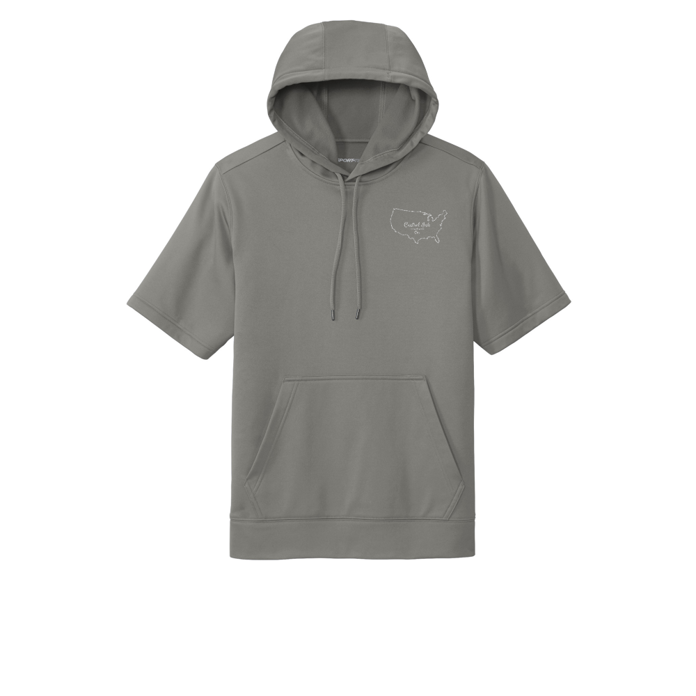 Sport-Tek® Sport-Wick® Fleece Short Sleeve Hooded Pullover