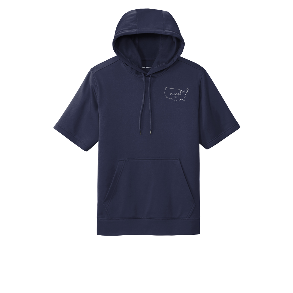 Sport-Tek® Sport-Wick® Fleece Short Sleeve Hooded Pullover