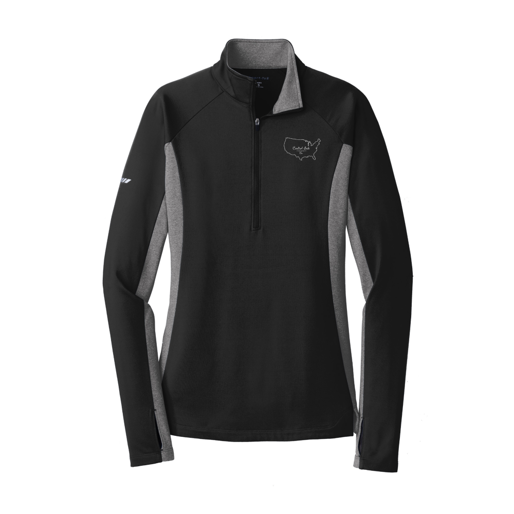 Sport-Tek® Women's Sport-Wick® Stretch Contrast 1/4-Zip Pullover