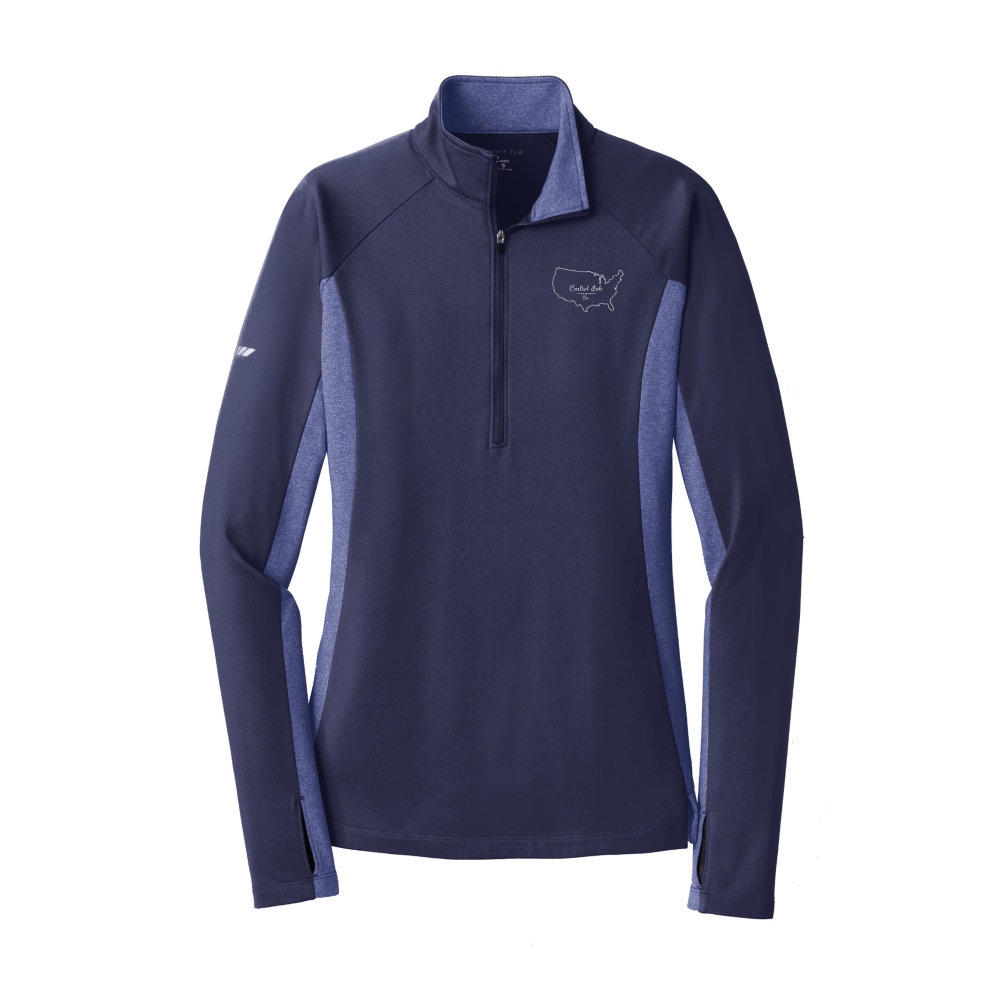 Sport-Tek® Women's Sport-Wick® Stretch Contrast 1/4-Zip Pullover
