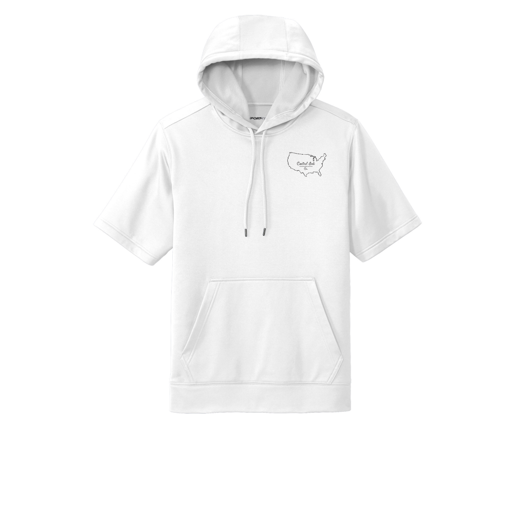 Sport-Tek® Sport-Wick® Fleece Short Sleeve Hooded Pullover