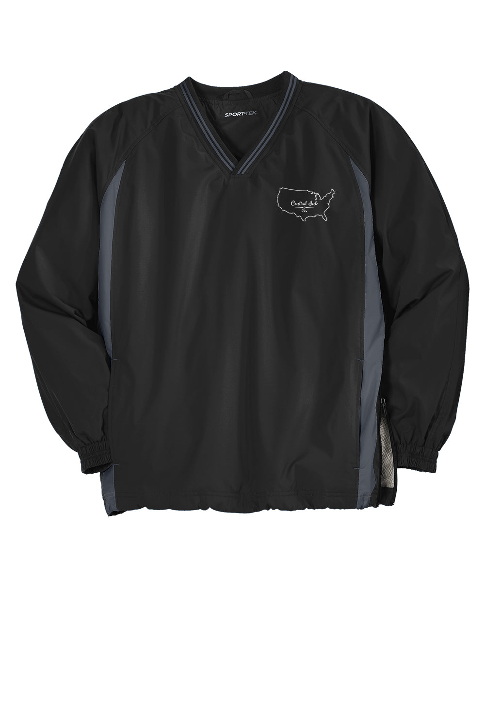 Sport-Tek® Tipped V-Neck Raglan Wind Shirt